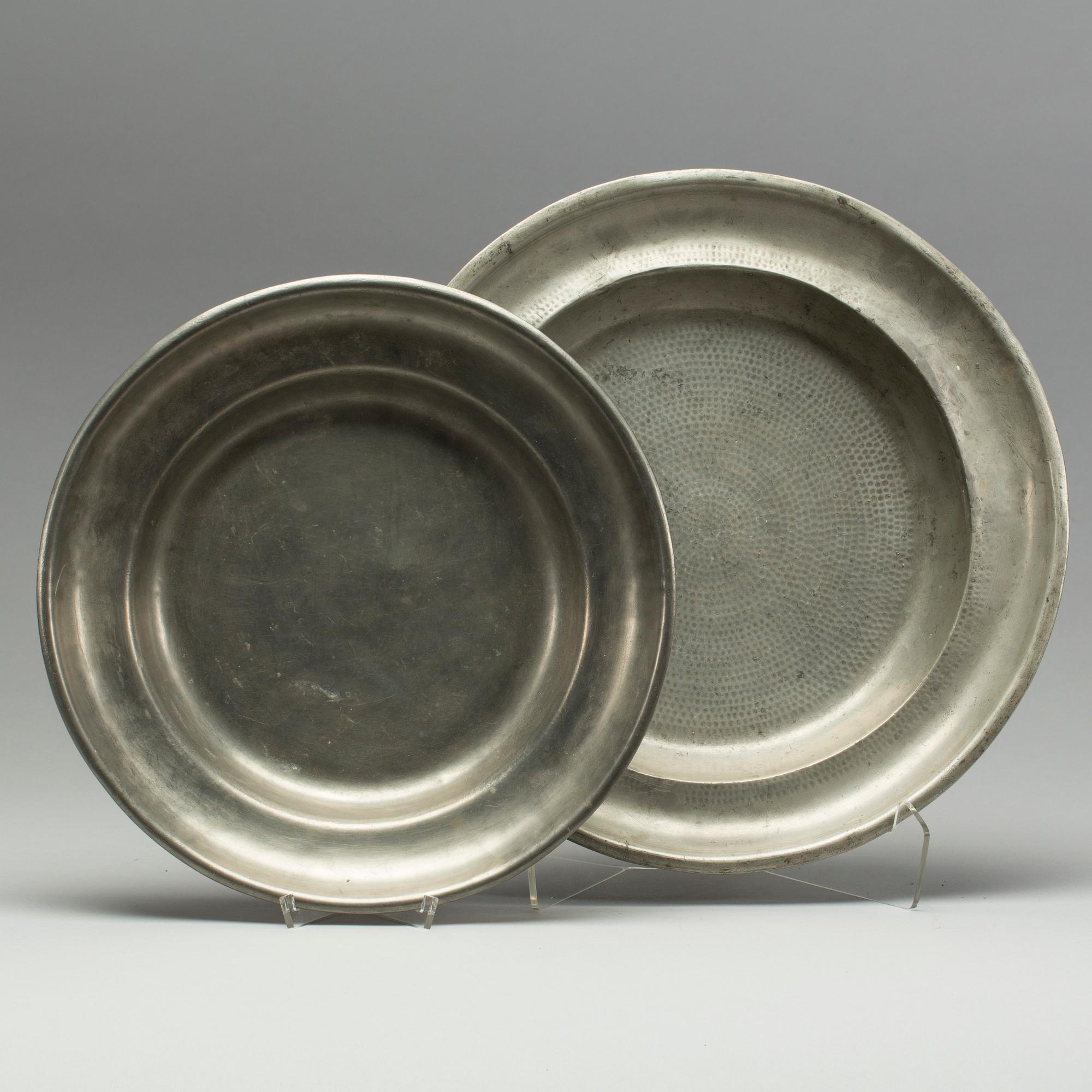 FAT, tenn, 2 stycken 18/1900-tal.
