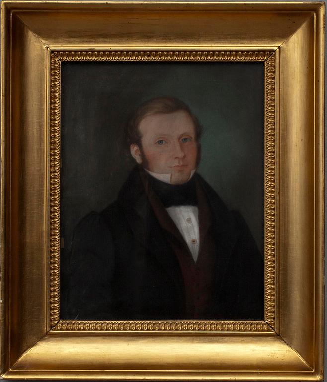 OKÄND KONSTNÄR, pastell, ej sign. 1800-talets första hälft.