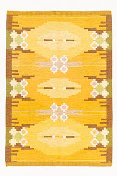 Ingegerd Silow, an 'Örbyhus' flat weave rug, signed IS, c. 280 x 193 cm.