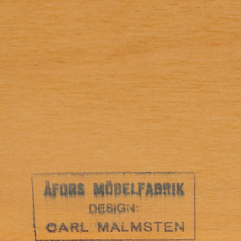 SÄNGAR, ett par och SÄNGBORD, ett par, Carl Malmsten, Åfors Möbelfabrik.