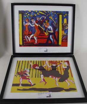 DAHL, PETER. Portfölj med 4 färglitografier, "Rytm", sign o numr 201/375.