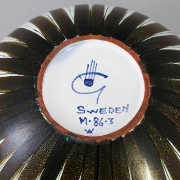 STIG LINDBERG, skålar, 2 st, fajans, Gustavsberg studio 1950-tal.