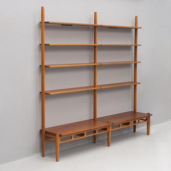 William Watting, bookcase, double section, A/S Mikael Laursen Århus, Denmark, 1950s/60s.