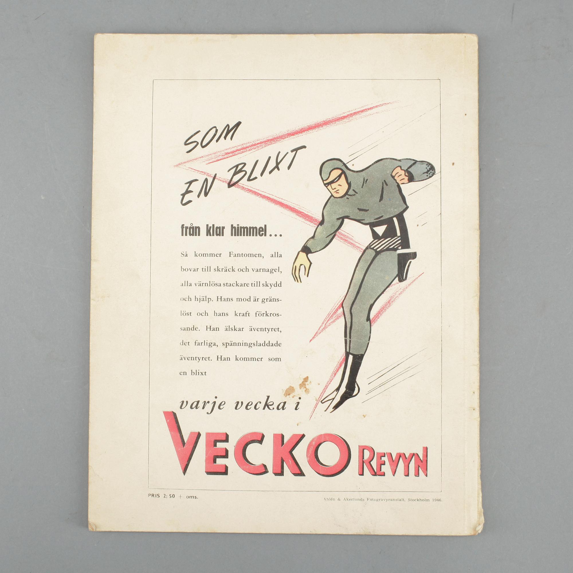 SERIETIDNING, Fantomen Julalbum, 1946.