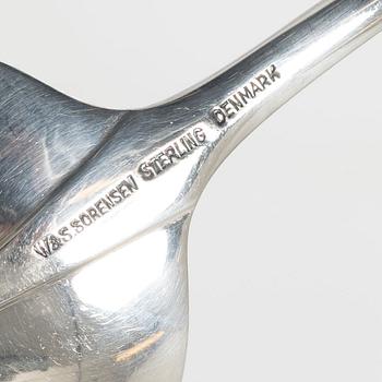 A set of twelve silver spoons, model 'Patricia', marks of W&S Sorensen, Denmark.