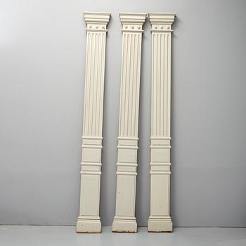 PILASTRAR, 3 st, sengustaviansk stil, 1880-tal.