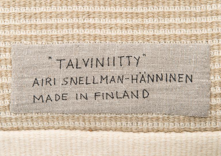 Airi Snellman-Hänninen, a rug signed Airi Snellman-Hänninen.