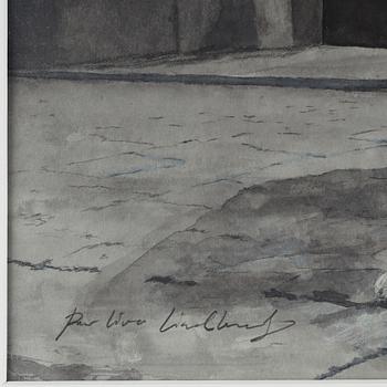 Per-Ivar Lindekrantz, watercolour and pencil, signed.