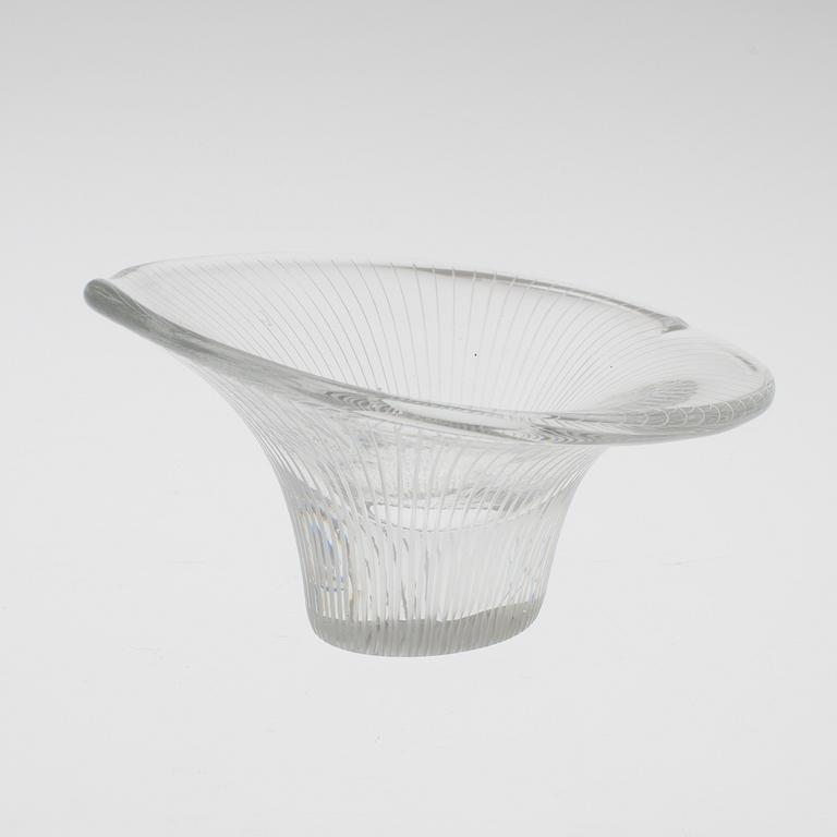 TAPIO WIRKKALA, a glass "Kantarelli" bowl, Iittala.