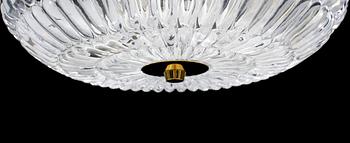 TAKLAMPA, Carl Fagerlund, Orrefors, omkring 1900-talets mitt. Diameter 40 cm.