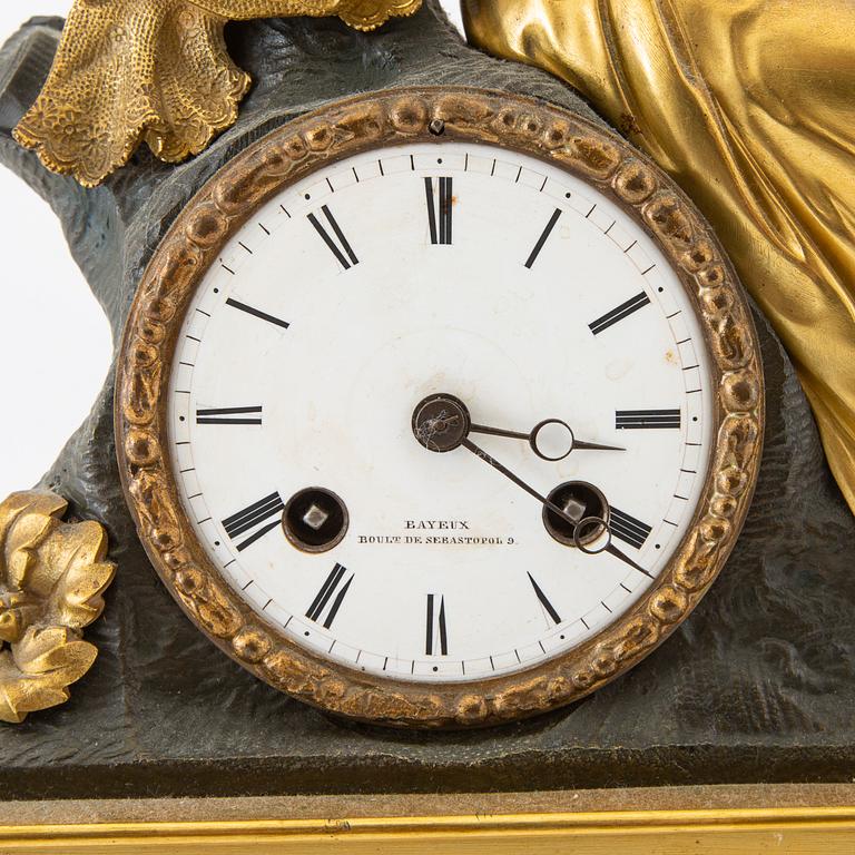 Mantel clock, late Empire period, mid/second half of the 19th century.