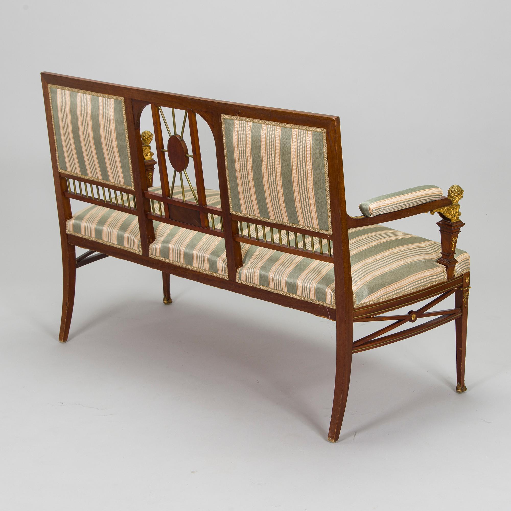 Möblemang, 8 delar, Empirestil, Ryssland, 1900-talets början.