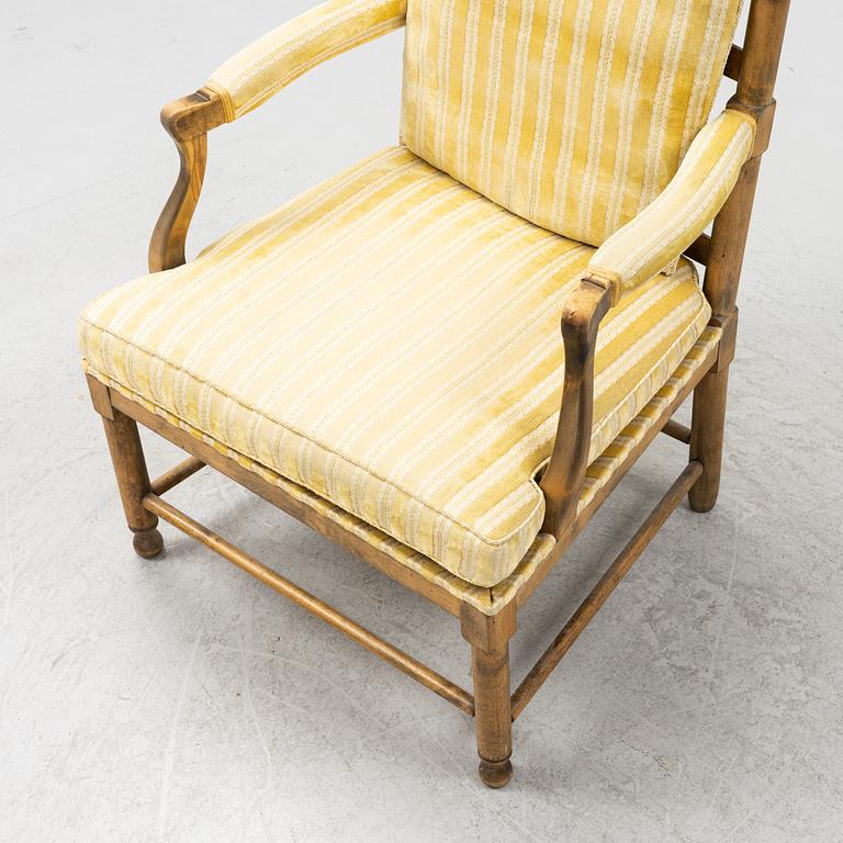 A Gustavian style armchair, 20th Century.