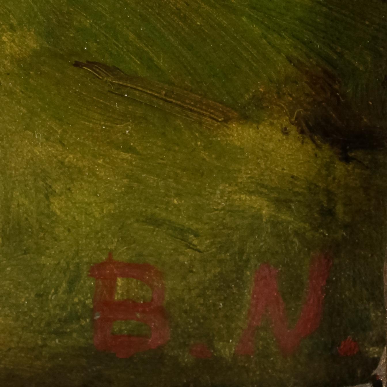 OKÄND KONSTNÄR, olja på duk, moniogramsignerad B N. 1800/1900-tal ,