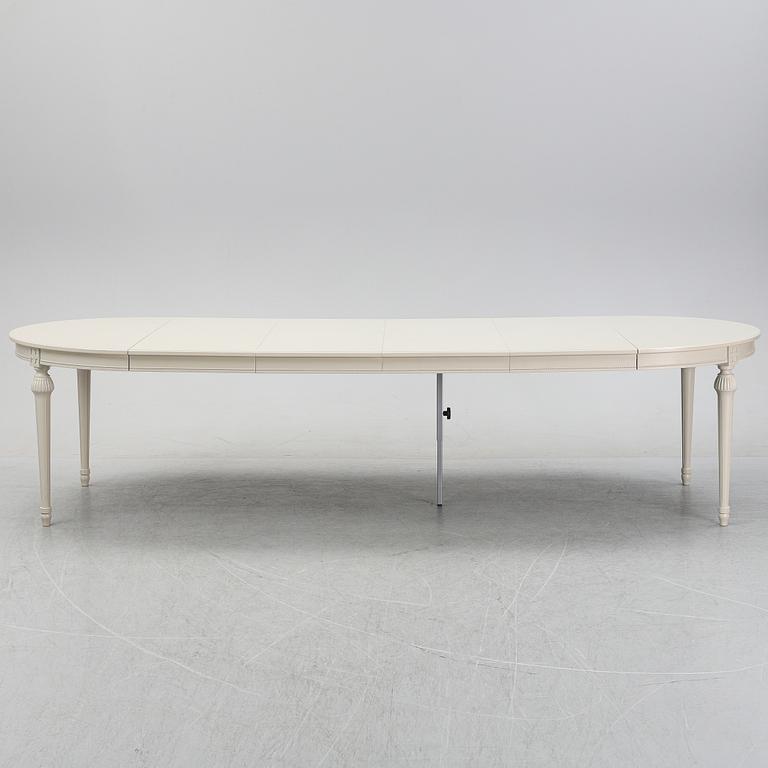 A Gustavian style dining table, end of the 20th Century.
