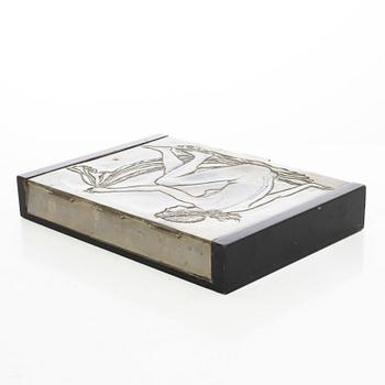 Oscar Antonsson, skrin, tenn, Art Deco, 1938, Athena Ystad.