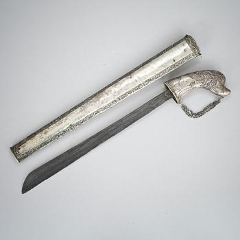 KNIV, silver, Indonesien, 1800/1900-tal.