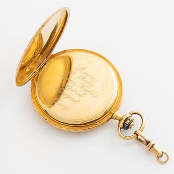 Pocket watch, Election, 18K gold, pocket watch, hunter, 49.5 mm.