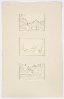 Lotte Laserstein, 3 framed sketches from Bornholm.