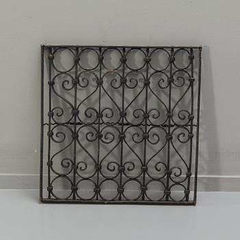 An iron window grid, 20th Century.