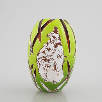 Olle Brozén, a glass vase, dated 2019.