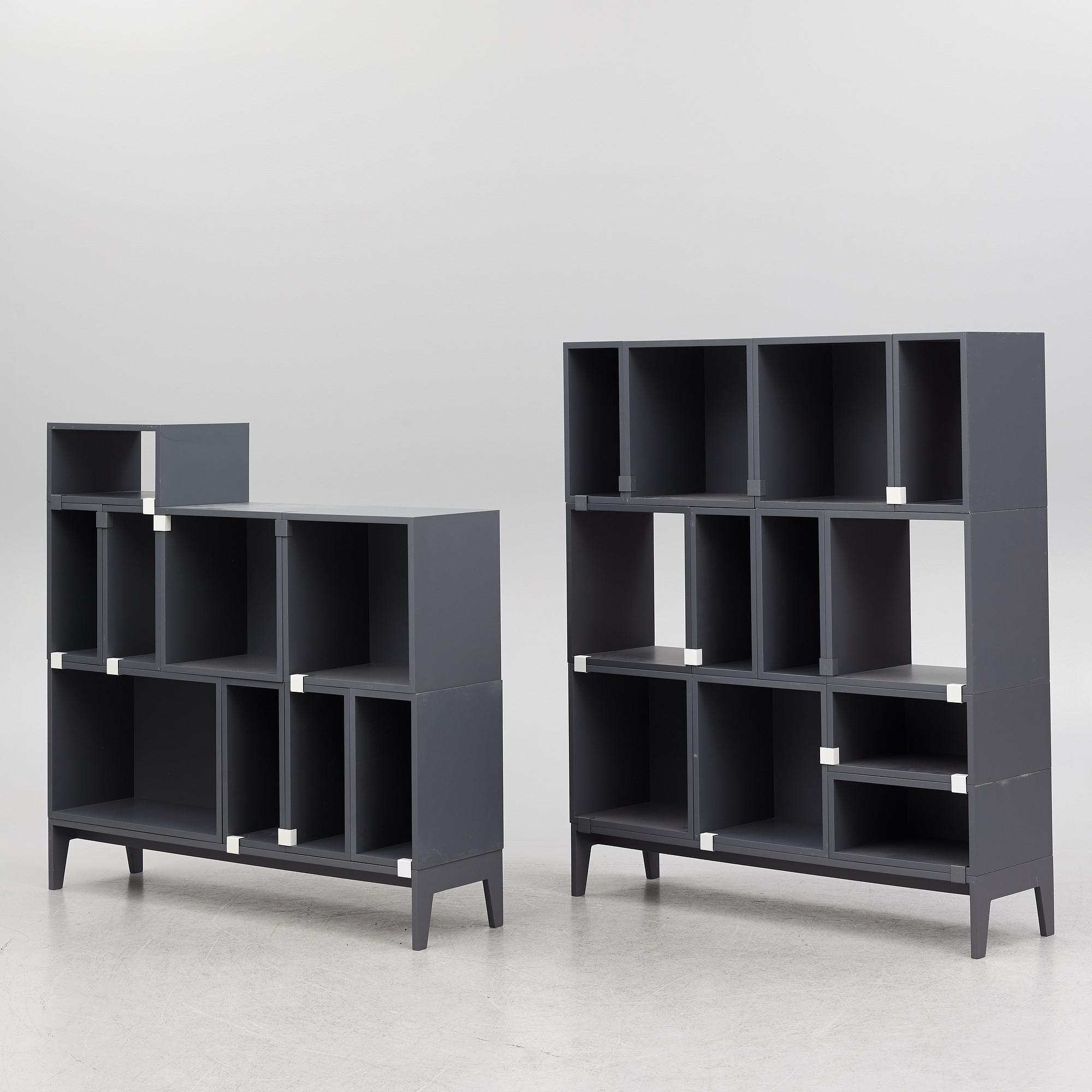 Julien de Swedt, a 23-piece shelving system, 'Stacked', MUUTO, Denmark, 21st century.