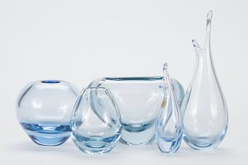 VASER, 5 st. glas, Per Lütken för Holmegaard, Danmark.
