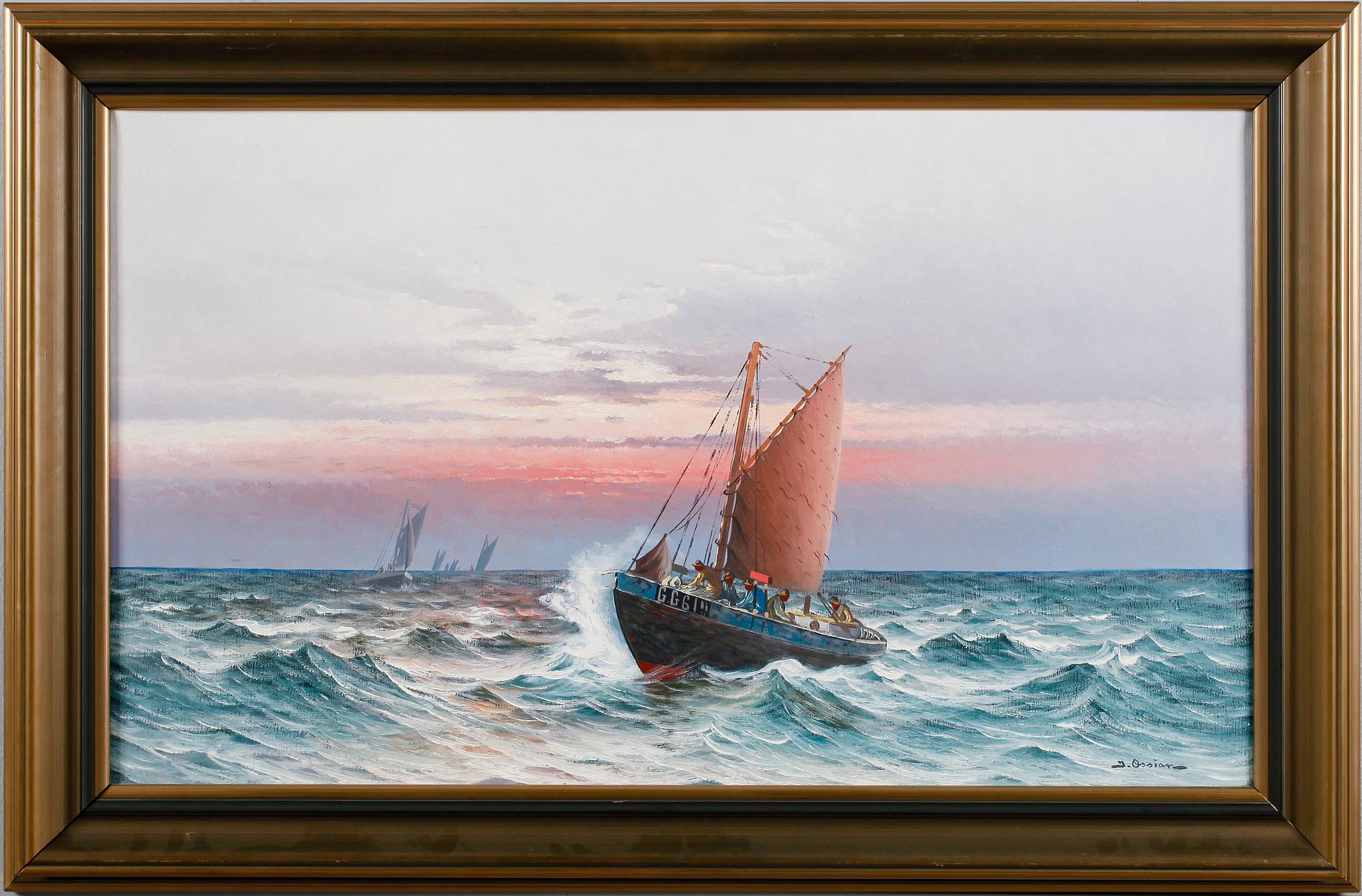 JOHAN OSSIAN-ANDERSSON, olja på duk, signerad.