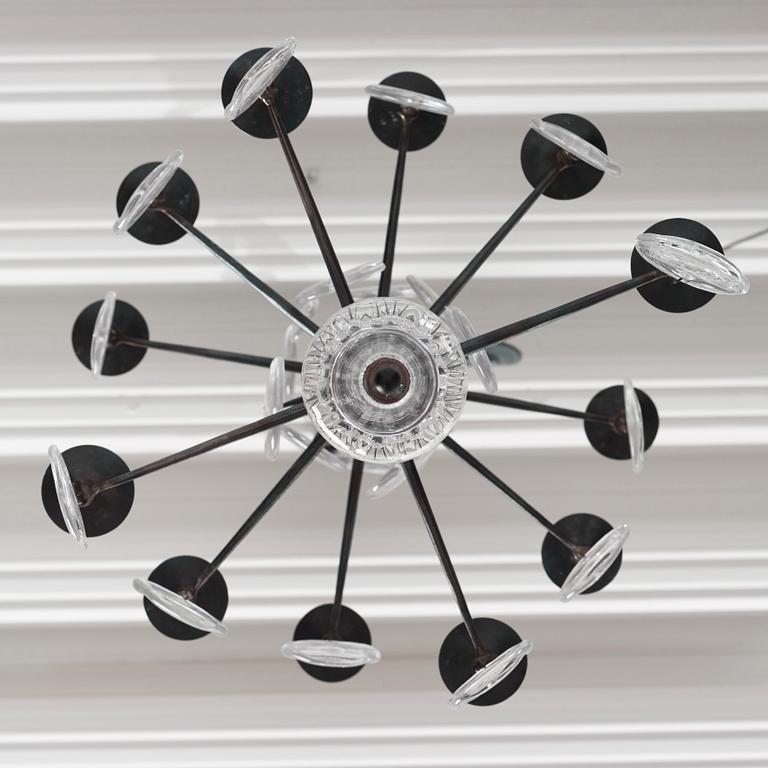 Erik Höglund, an eleven light chandelier, Boda, Sweden, probably 1960-70s.