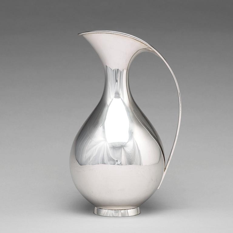 Kay Fisker, kanna, Firma Anton Michelsen, Köpenhamn 1965, sterling silver.