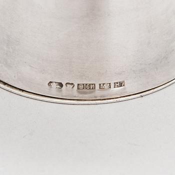 Saara Hopea, A pair of silver and cut crystal candleholders, Kultakeskus, Hämeenlinna 1961. Design year 1953.