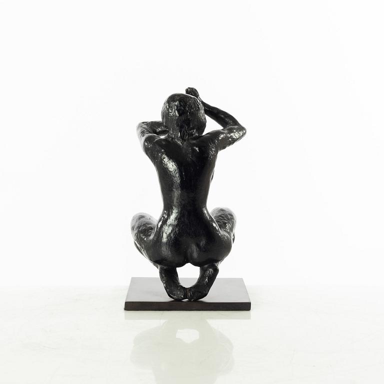 Gudmar Olovson, sculpture. Signed. Numbered. Foundry mark. Bronze, height 18.5 cm, length 10 cm.