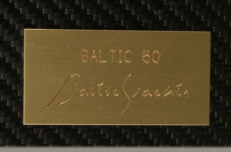 Halvmodell, segelbåt, "Baltic 50", omkring 2000.