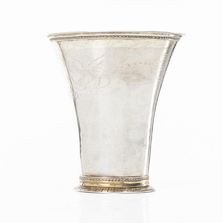 Carl Lindgren, bägare, silver, Norrköping 1777.