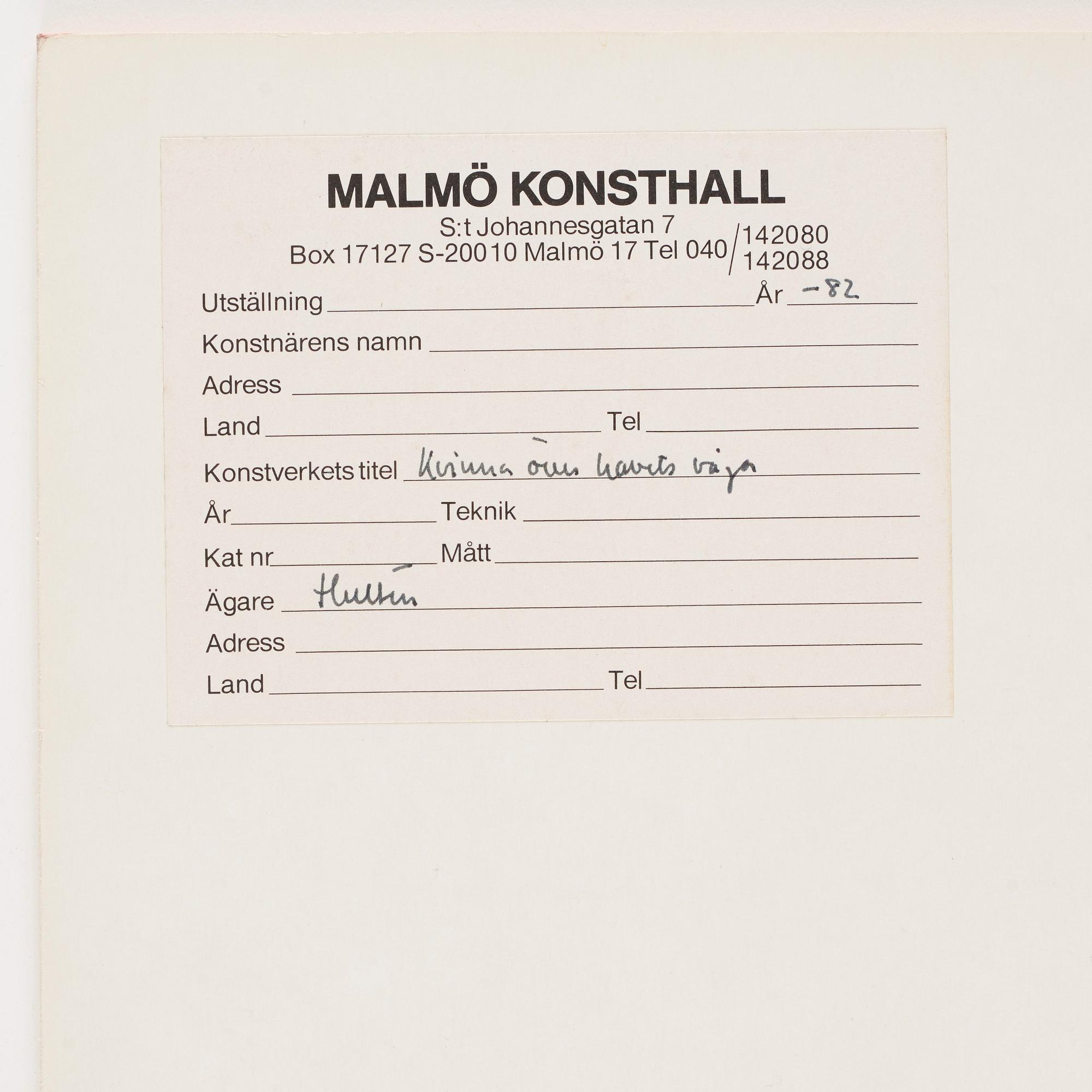 CO Hultén, blandteknik på papper, signerad och utförd på 1940-talet.
