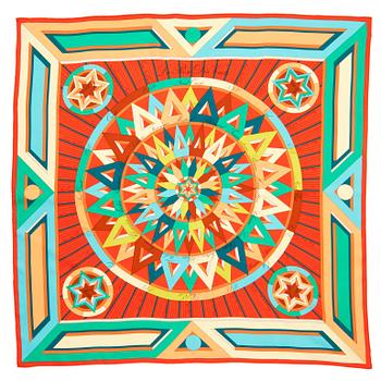 799. HERMÈS, a silk scarf, "La Rose Des Vents".