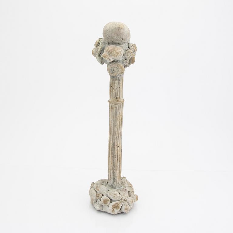 Sam Stigsson, a signed and dated 210 concrete sculpture/candle stick.