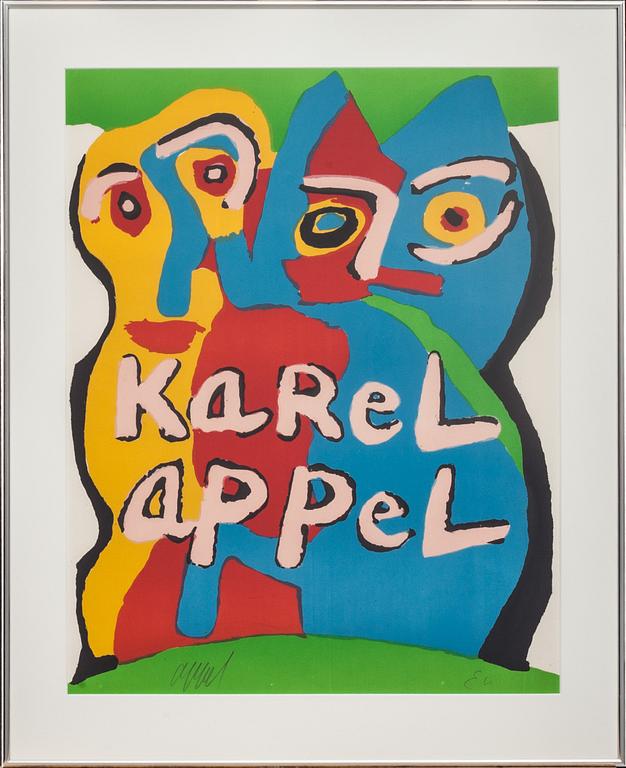 KAREL APPEL, färglitografi. Signerad o numrerad e.a.
