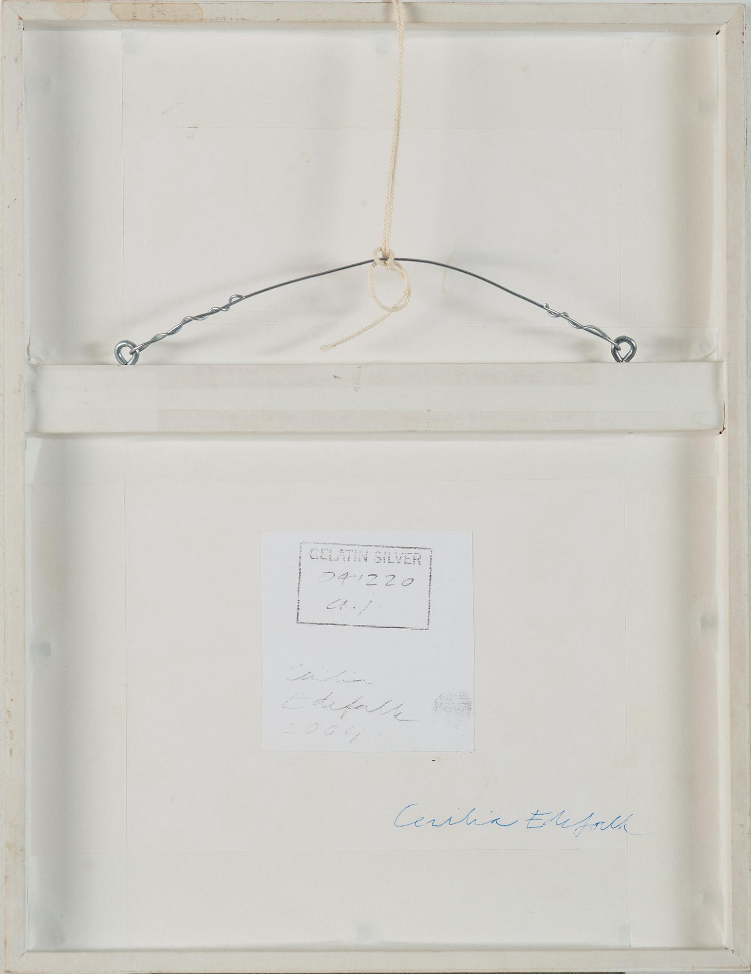CECILIA EDEFALK, gelatin silver print,  signerad och daterad 2004 a tergo.