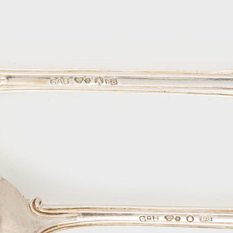 A 112 pcs silver cutlery set. CG Hallberg, 1920s/30s.