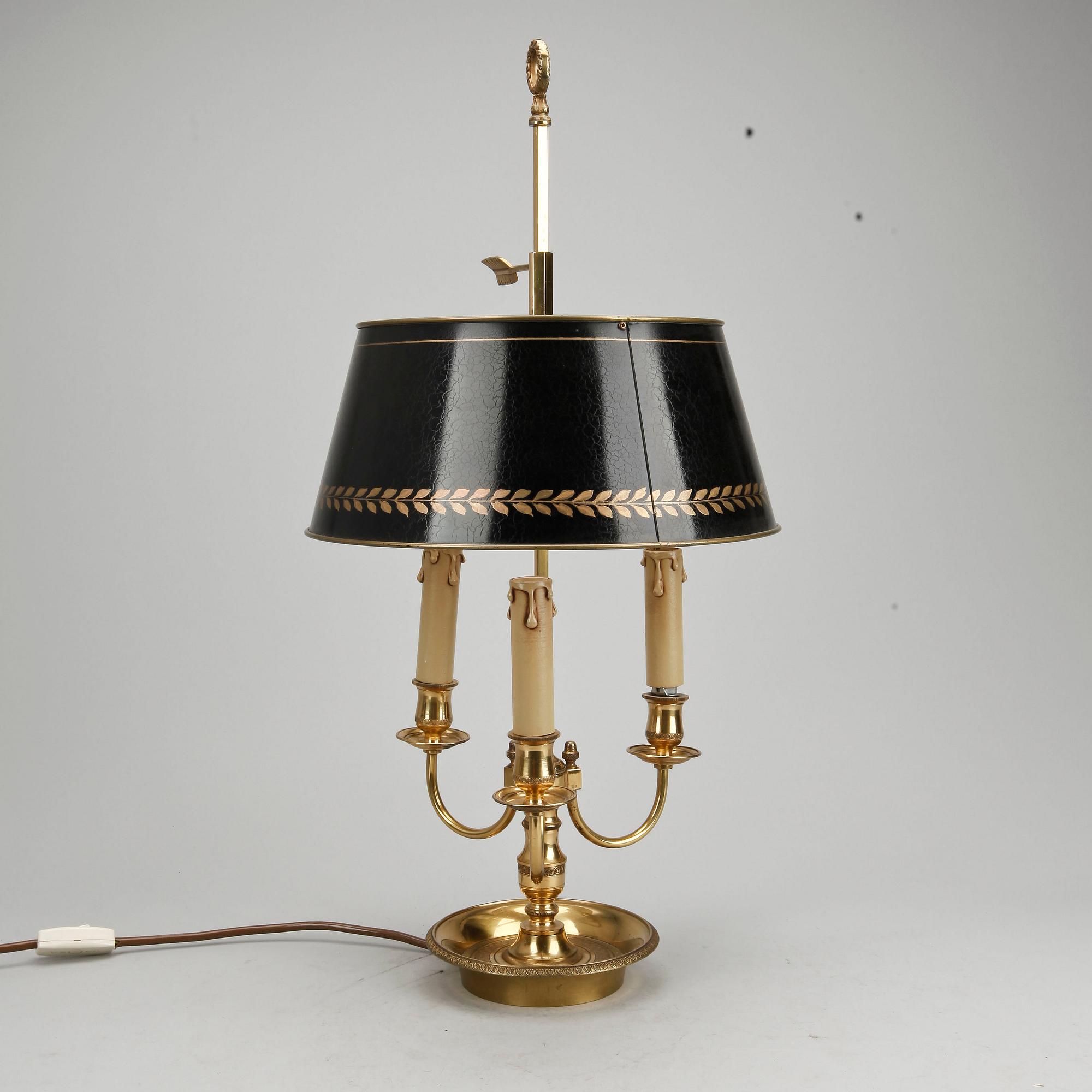 BORDSLAMPA, empirestil, omkring 1900-talets mitt.