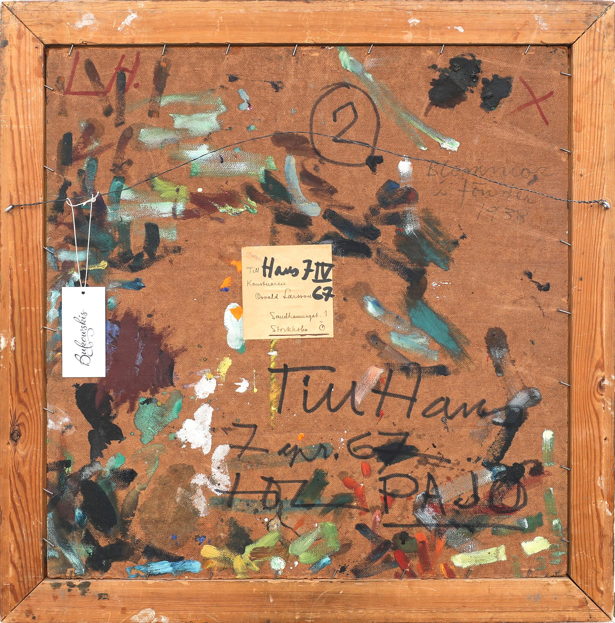 Osvald Larsson, Still Life in Blue Vase.