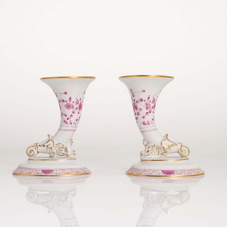 MAT- OCH KAFFESERVIS, 77 delar, porslin, Meissen, "Indische malerei", 1900-talets andra hälft.