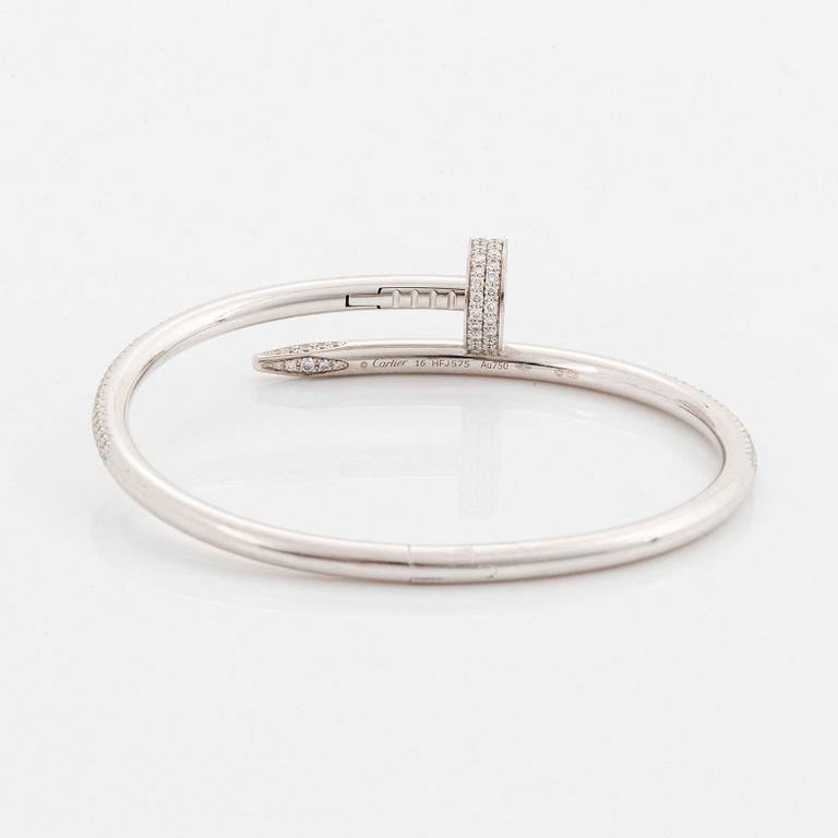 Cartier armband "Juste en Clou" 18K vitguld med runda briljantslipade diamanter.
