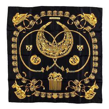 1285. HERMÈS, scarf, "Les Cavaliers D'or".