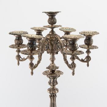 Candelabrum silver Louis XV style possibly Austria around 1900.