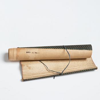 A scroll painting, ink and color on paper, Qing dynasty, 19th Century. '100 boys'.