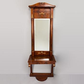 Peili ja konsolipöytä, 1800-luvun loppupuoli.