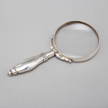 GEORG JENSEN, a silver magnifying glass, Copenhagen Denmark, first part of the 20thC.