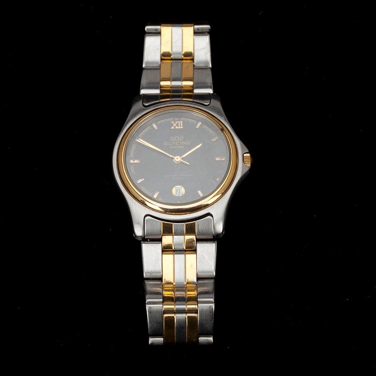 RANNEKELLO, miesten. Glycine, teräs. Sveitsi 1990-luku.